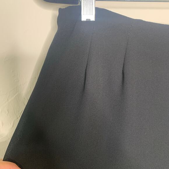 Vintage Black Skirt Rhinestoned Hem Split Hem Sz Large Chiffon Wedding NYE - Picture 5 of 5